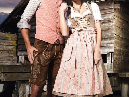 EDELES WIESN DIRNDL SET TRACHT ANGERMAIER MUENCHEN GR 34-36
