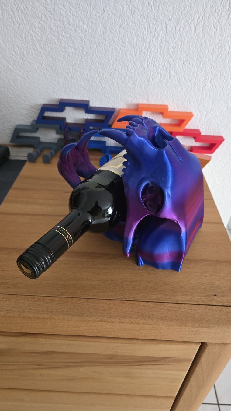 Portabottiglie: Weinflaschenhalter Tigerschädel – Nuovo (secondo la descrizione) da Winznau venduto da johny_wayne 3