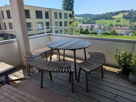 IKEA Överallt Gartentisch mit drei Bänke