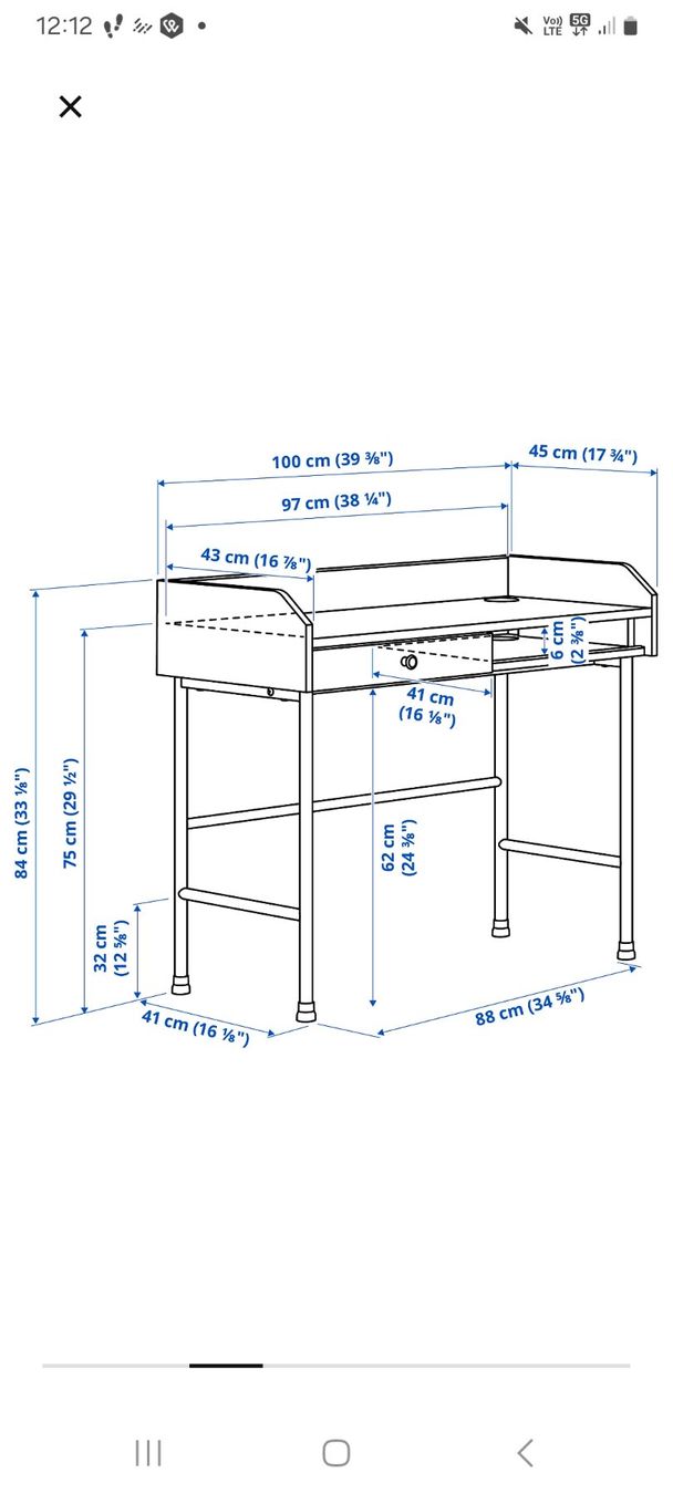 Scrivanie: IKEA HAUGA Schreibtisch/Pult – Usato da Effretikon venduto da mjumju 3