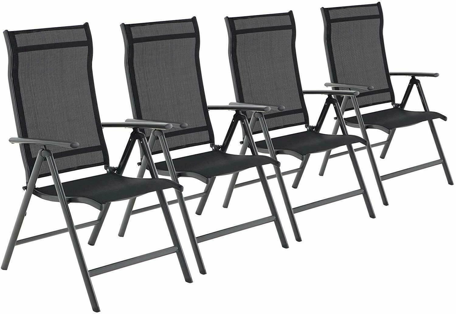 Sedie da giardino: 4er Set Gartenstuhle Schwarz – Nuovo e nell'imballaggio originale da Bottighofen venduto da zaap