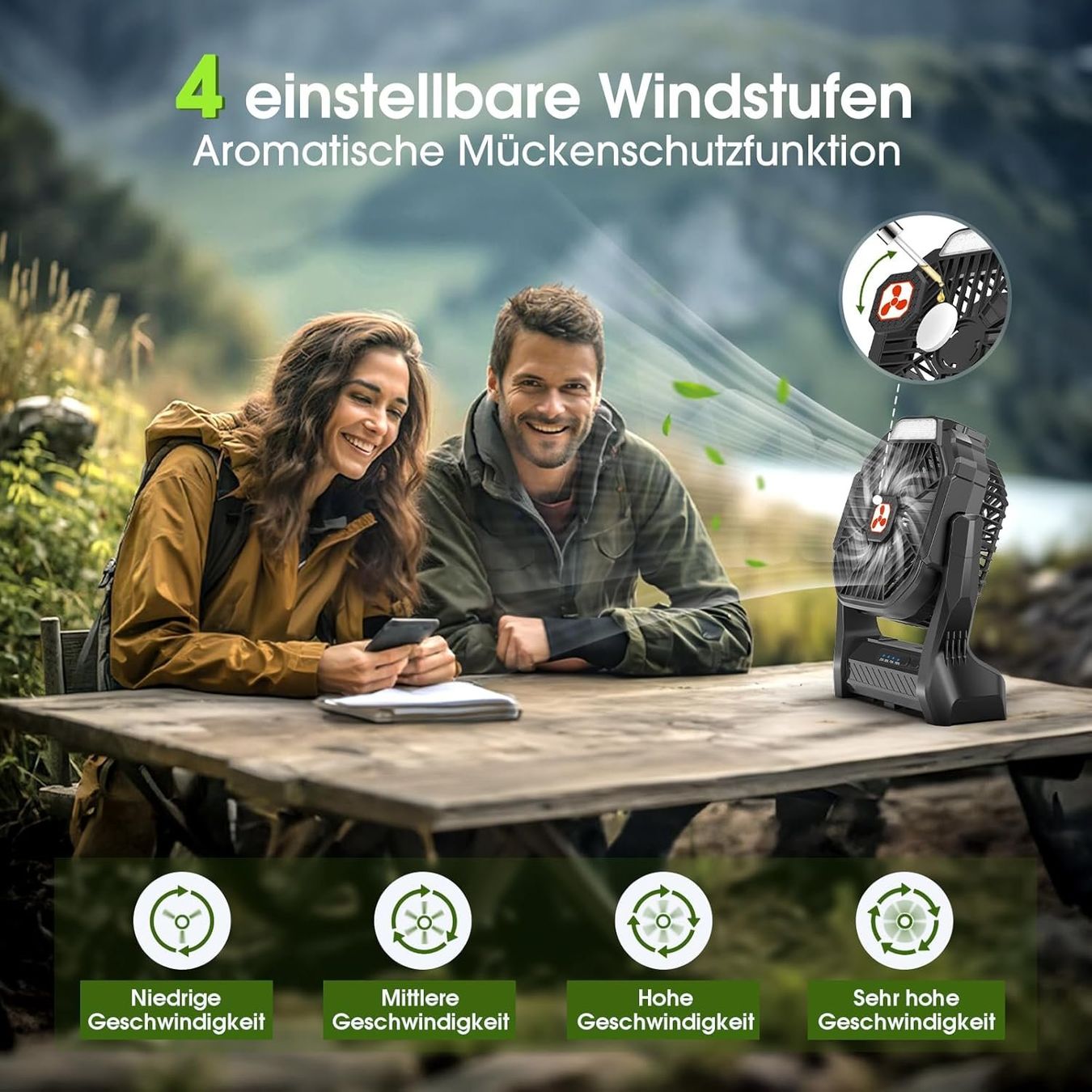 Ventilatoren: Campingventilator 20000mAh Akku mit LED-Laterne – Neu und originalverpackt aus Dietikon von Abverkauf10 2
