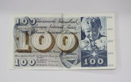 100 Franken Note 1973