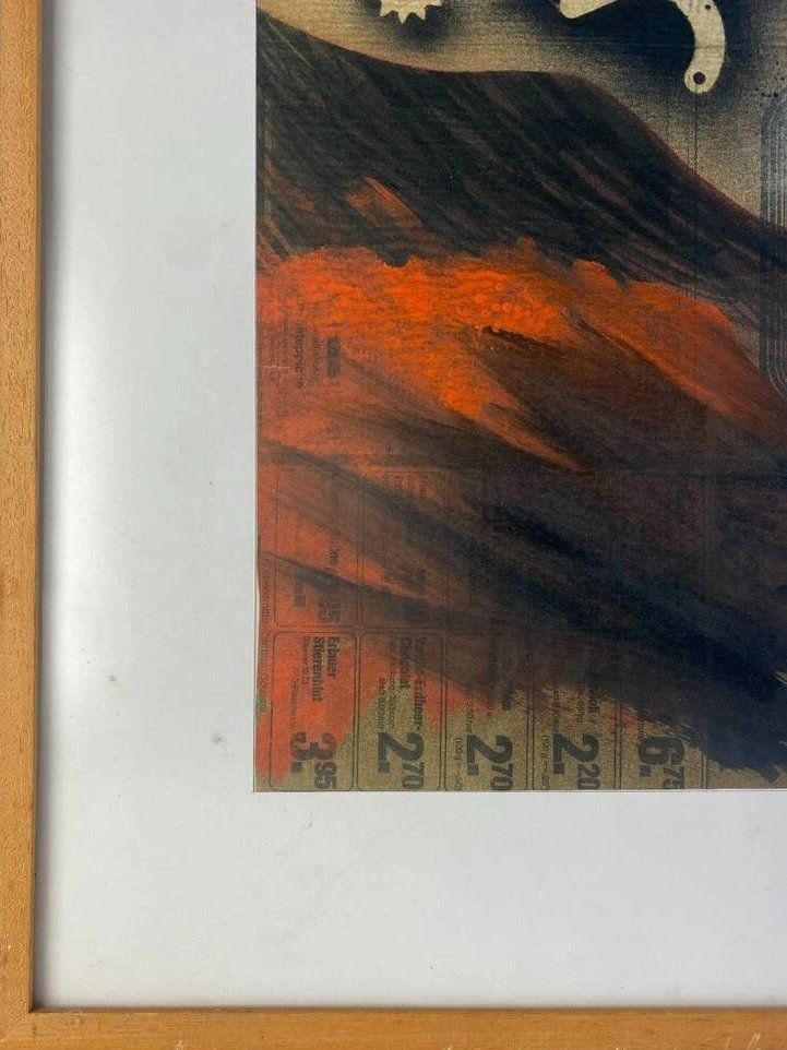 Gemälde: Mischtechnik/Collage auf Papier 1978 Handsigniert – Gebraucht aus Bruettisellen von Collector_Store 2