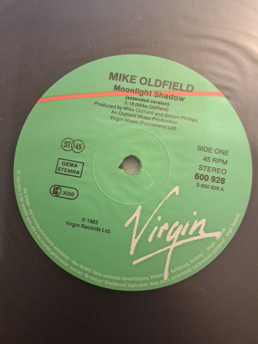 Dischi in vinile: Maxi-Single: Mike Oldfield. Moonlight shadow (extended vers – Usato da Glashütten venduto da Christheswiss 2