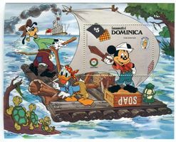 Block "Walt Disney. Micky Maus". Dominica.