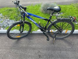 Giant Rock Fahrrad mit Zubehör & Ständer u. Anhängerkupplung