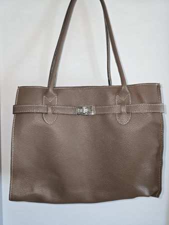 Handtasche Leder taupe