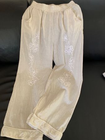 Topaktuelle , trendige 100% Leinen Hose Gr.XL