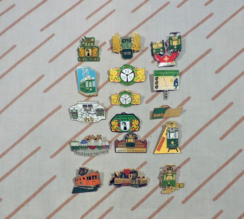 P07 - 16x Ansteck Pin / Tram BVB Basler Verkehrs-Betriebe (Neu (gemäss ...