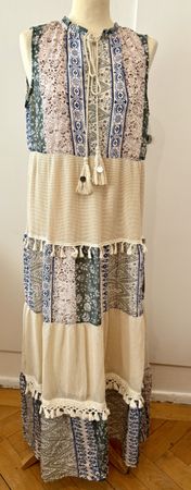 Longue robe bimatière