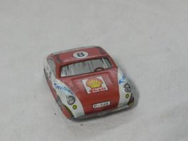 TIN TOY  BLECH  RENNWAGEN  SHELL  FIRESTONE   5,5  CM LÄNGE