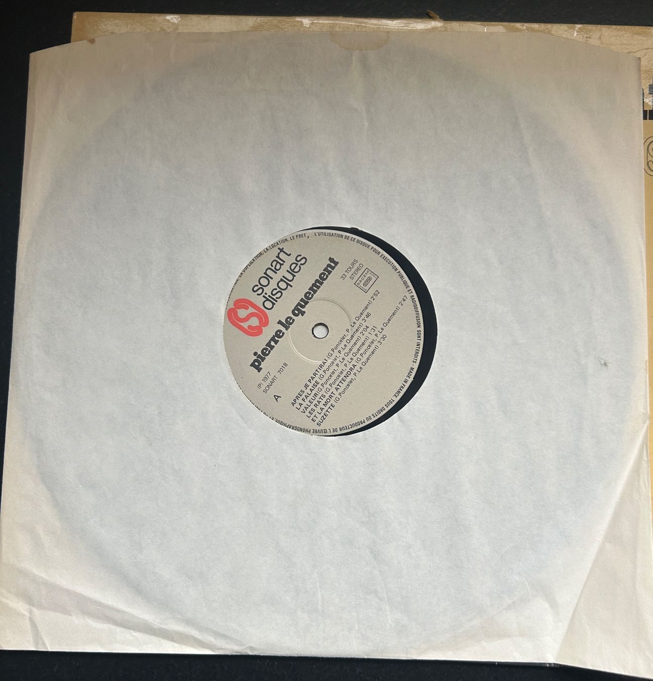 Schallplatten: LP Vinyl PIERRE LE QUEMENT mit Original Widmung – Gebraucht aus Brislach von gre_t5pb 3