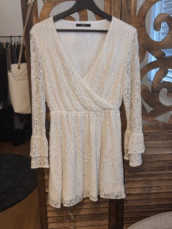 ONLY Spitzenkleid langarm Gr. 36 weiss Sommer-Kleid Traum✨️