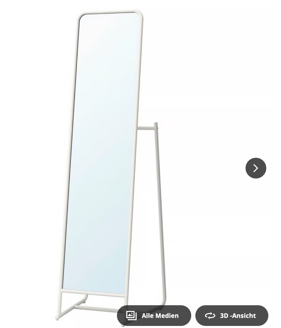 Ikea Specchi: KNAPPER (IKEA) Standspiegel weiss – Usato da Zürich venduto da lala948