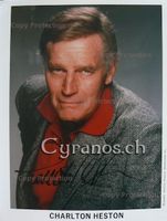 Charlton Heston (1923-2008) Schauspieler BEN HUR - Autogramm
