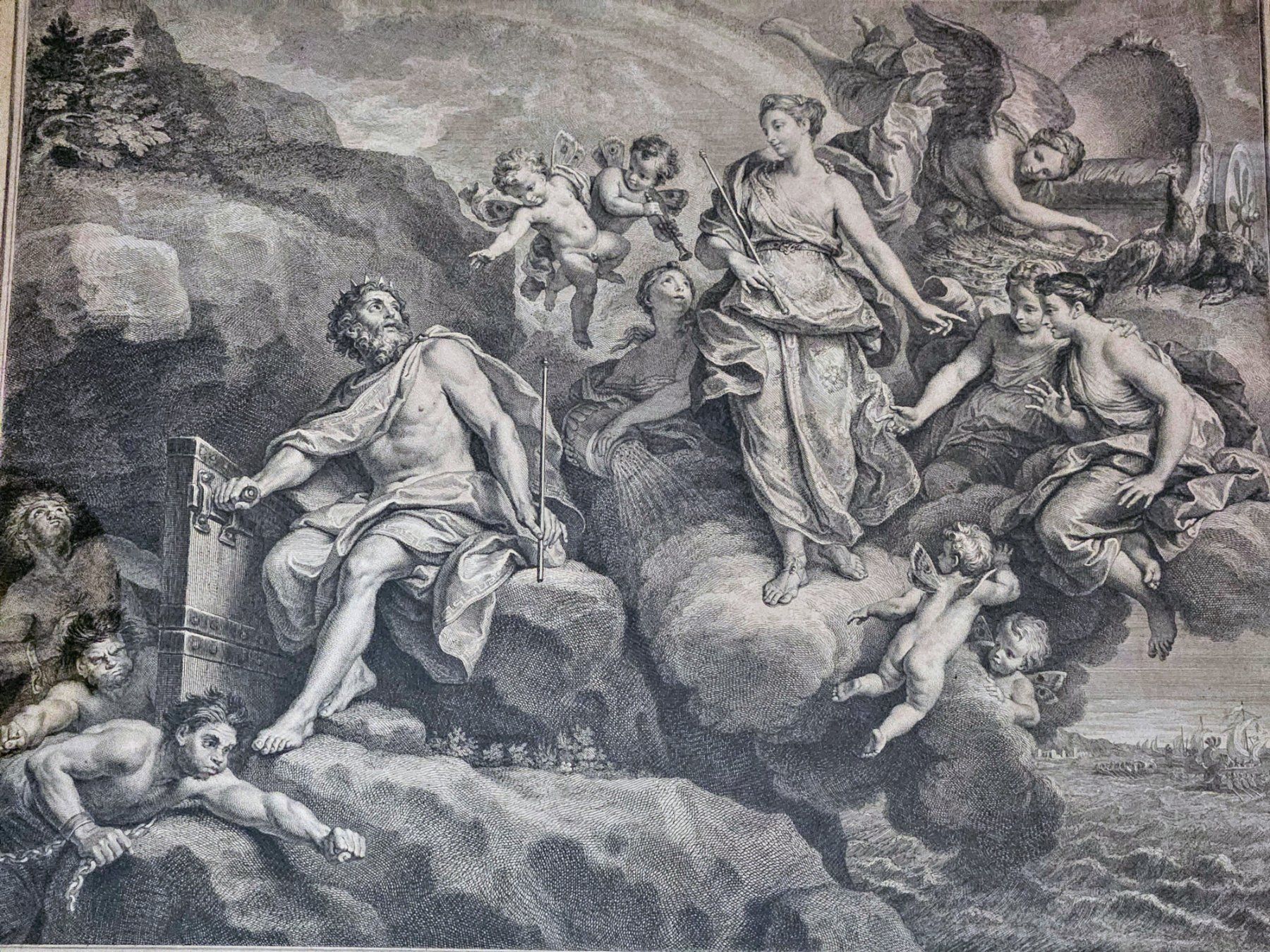 Grafica & Litografie: Die Vier Elemente – Die Luft, 1718, R! – Usato da Lugano venduto da Numisartes 6