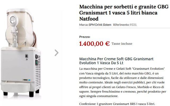 Elettrodomestici da cucina: GBG Granismart 1 machine à glace / Eismaschine – Usato da Collonges venduto da arashee 2