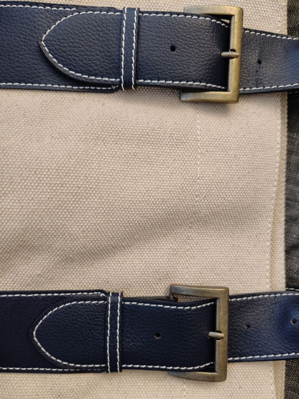 Tessuti: Pack easy canvas leather handle handbag beige blue go – Usato da Zürich venduto da sha_vw65 8