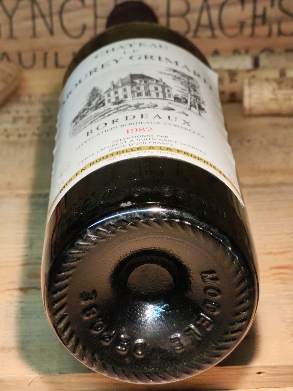 Vino: 1982 Bordeaux Château Le Mourey Grimard – Nuovo e nell'imballaggio originale da Büsserach venduto da Vintage-vins 3