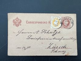 AK 1877 Correspondenz Karte Hallein Österreich uralt  (G518)