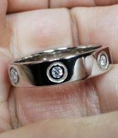 Bague argent avec diamants moissanite 0,7 ct certifié GRA