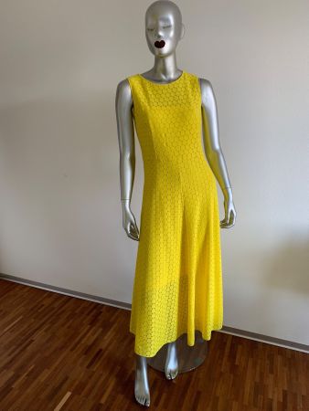 AKRIS: Strahlend gelbes Sommer-Kleid inkl. Unterkleid, 38