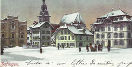 30.9.1902Litho Zofingen-Dorfplatz/Winter