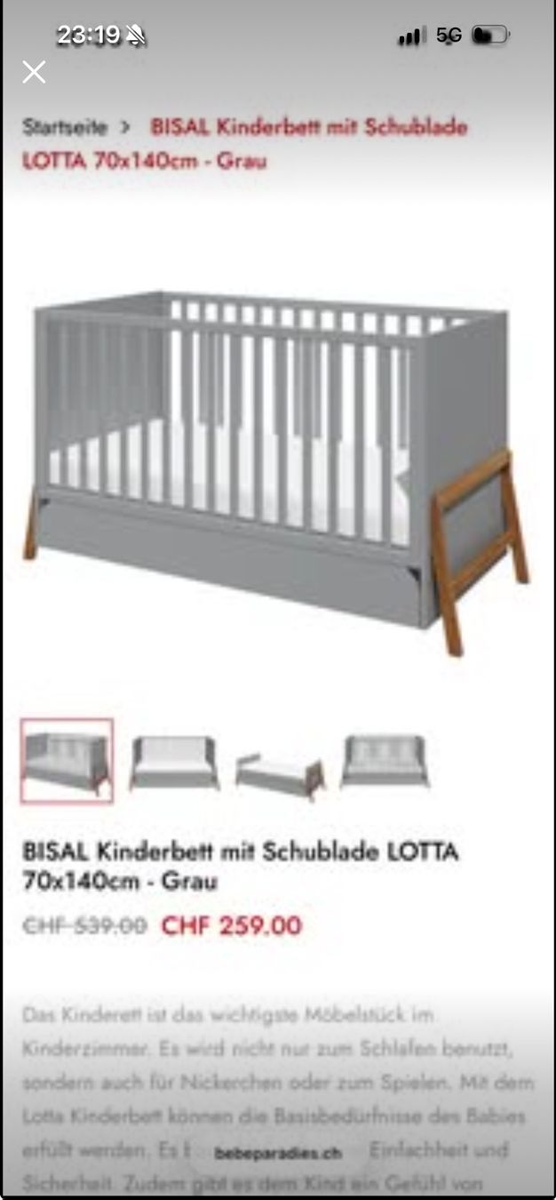 Letti: BISAL kinderbett – Usato da Au ZH venduto da vale.carta