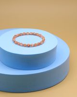 Elastisches Armband aus Sonnenstein mit 925 Silber