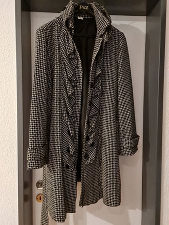 Neuw. Mantel - schwarz/weiss gemustert - Gr.44