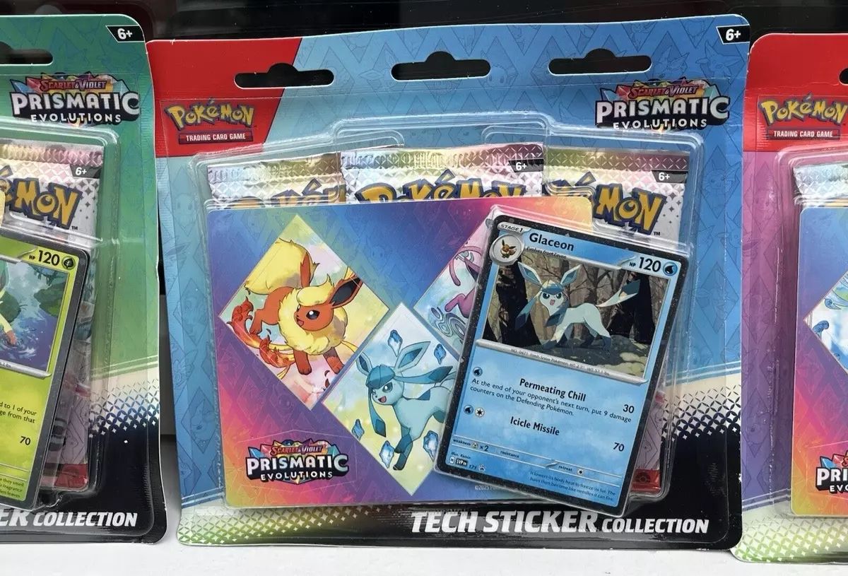 Pokémon Carte collezionabili: Prismatic Evolutions Tech Sticker Collection set of 3 – Nuovo e nell'imballaggio originale da Cudrefin venduto da Jnini12 3