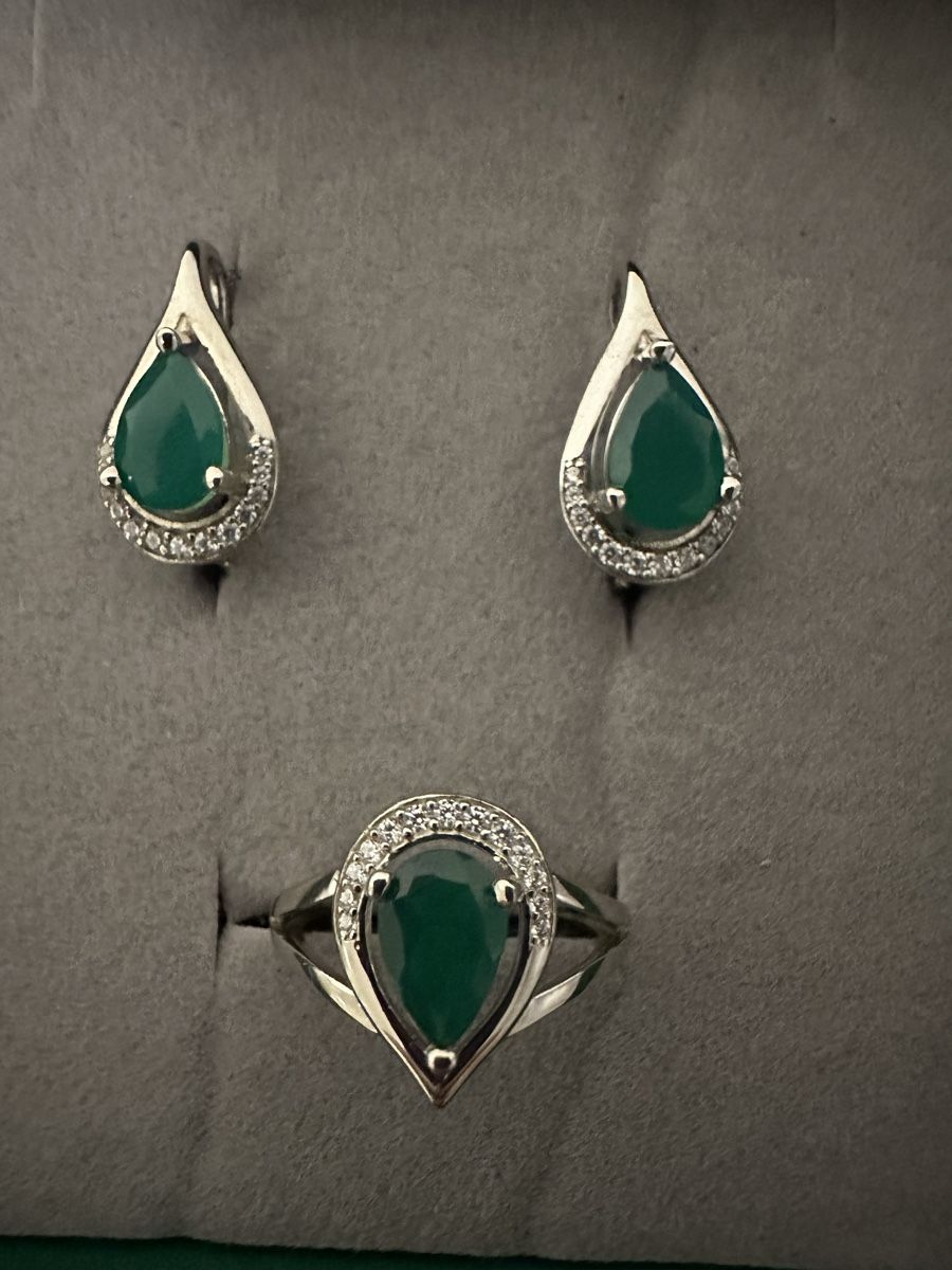 Sonstiger Schmuck: Sehr schöne Echt Silber 925 Set mit Echt Achat Stein – Neu und originalverpackt aus Zollikofen von Ushurma 1