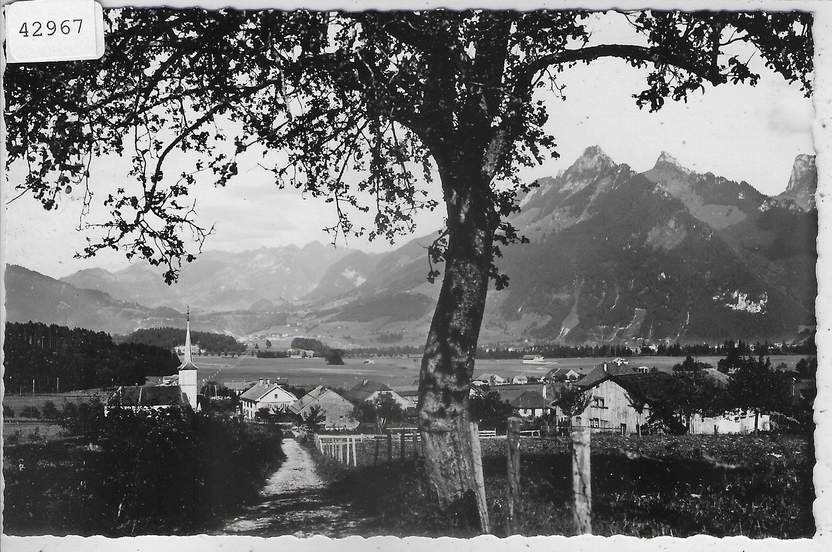 Cartoline postali: Le Paquier - Vue generale – Usato da Ettingen venduto da Kartenplanet
