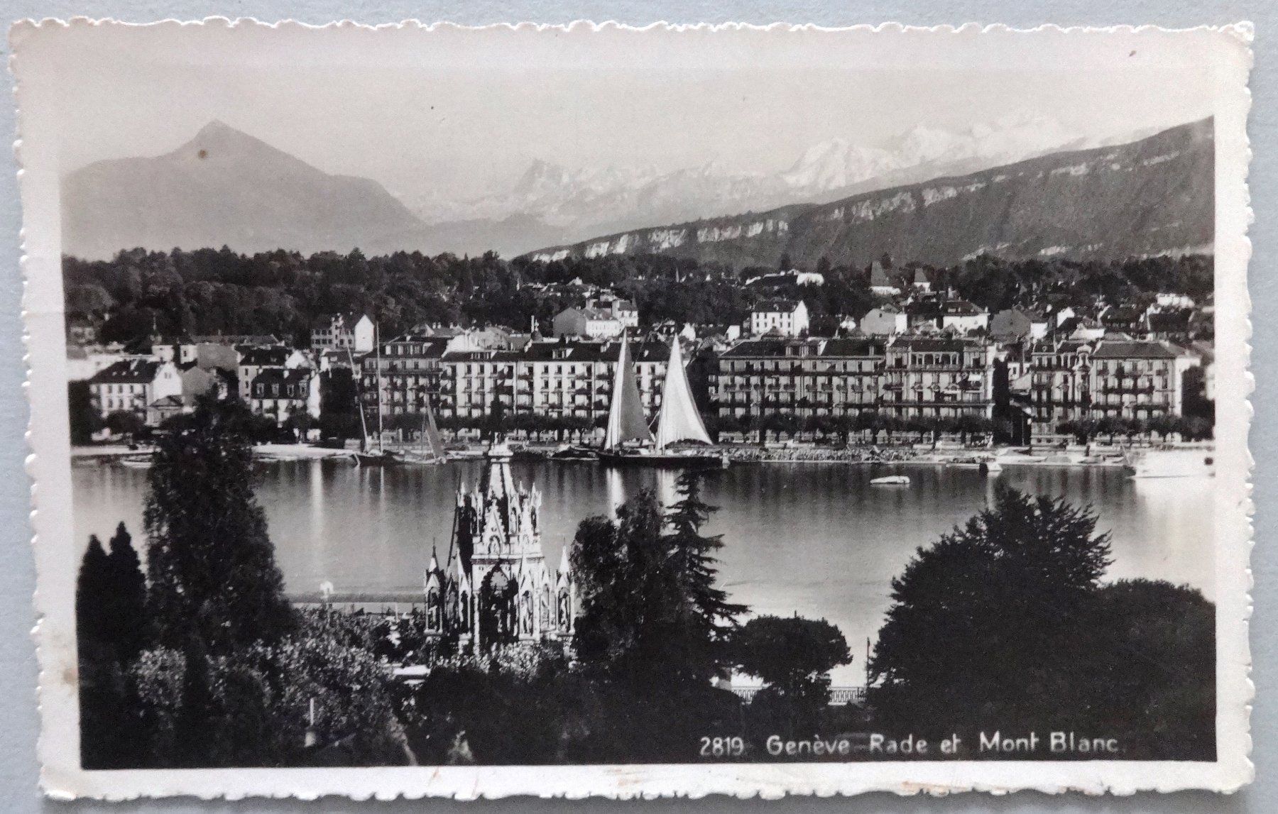 Ansichtskarten: Genève - Rade et Mont Blanc – Gebraucht aus Fétigny von Billy2miny