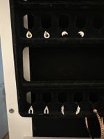 Set aus 4 silbernen Ohrstecker
