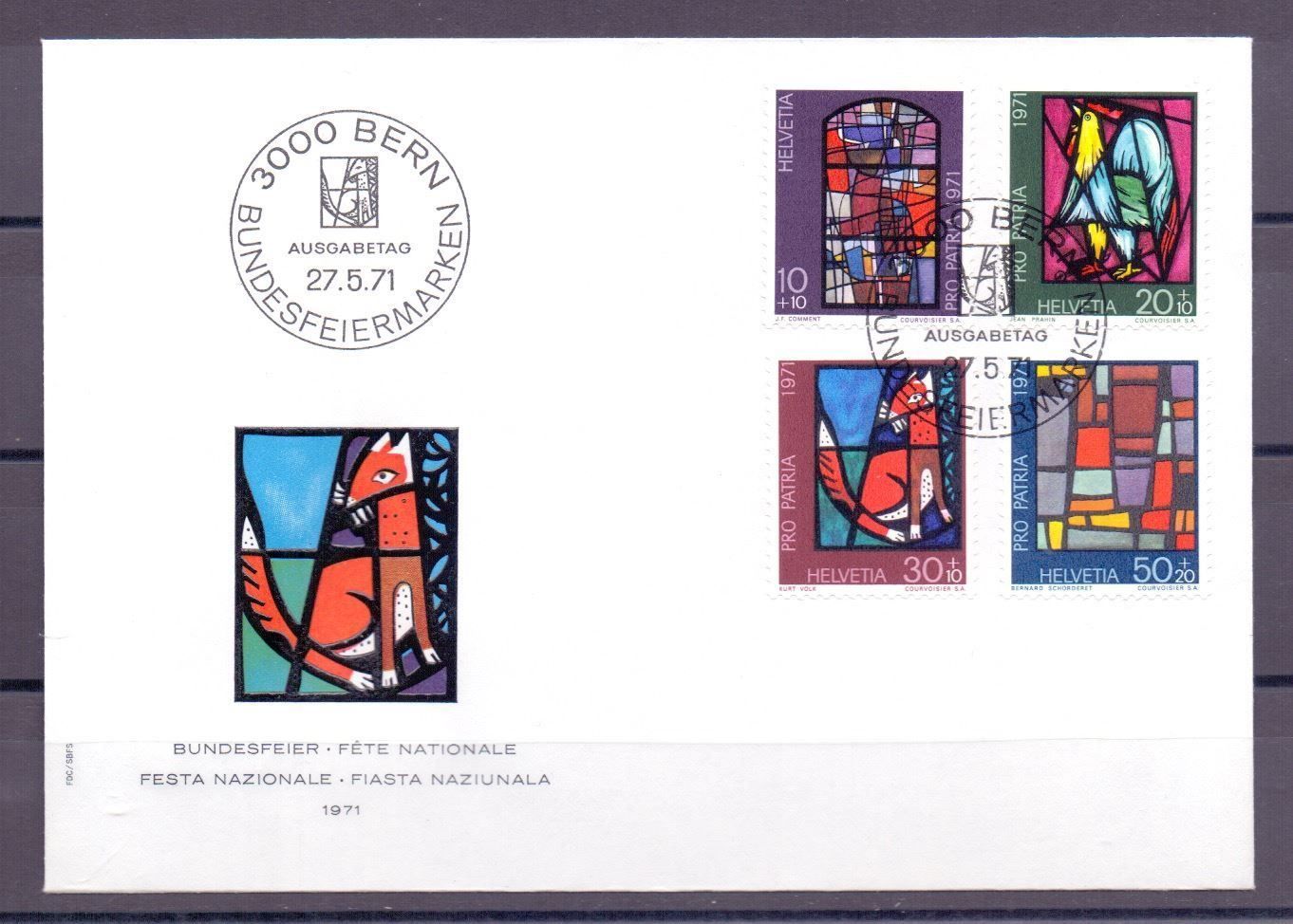 Tutti i francobolli: CH FDC Pro Patria Satz 1971 – Usato da Koblenz venduto da Markenhimmel