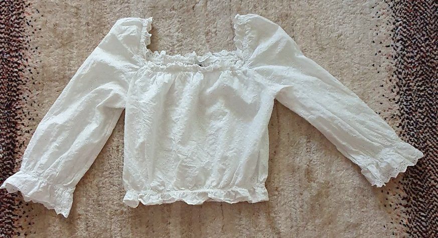 H&M Blusen: Baumwollbluse mit Broderie Anglaise, Gr. 38 – Neu (gemäss Beschreibung) aus Unterentfelden von LookoutMt