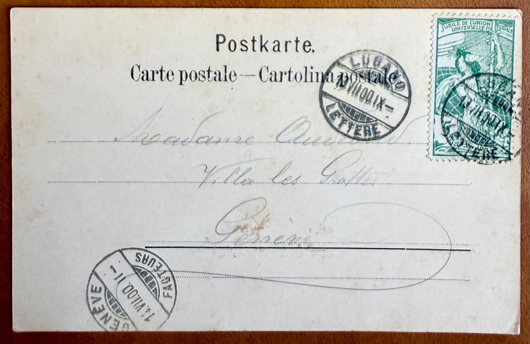 Ansichtskarten: Morcote - Lago di Lugano - 1900 – Gebraucht aus Lutry von Ediego 1