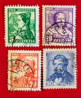 PRO JUVENTUTE SATZ 73 - 76 1935 GESTEMPELT