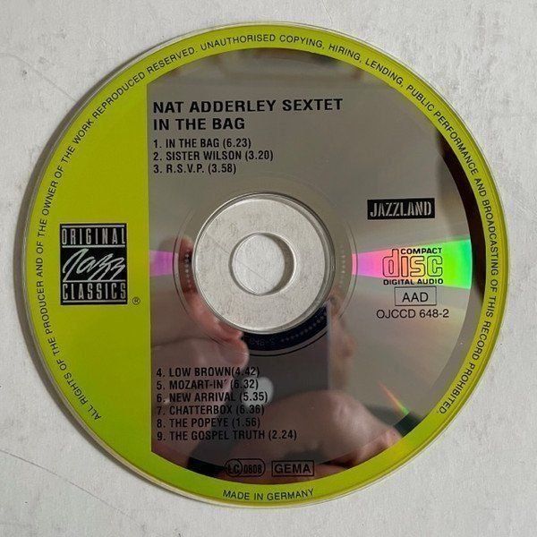 CD: Nat Adderley [Fantasy]Sam Jones, Julian Adderley,James Black – Usato da Unterbäch VS venduto da cond 2