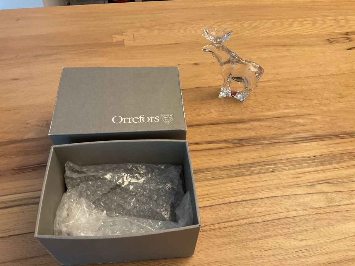 Statuette: Orrefors Kristall Rentier oder Elch? – Nuovo (secondo la descrizione) da Galgenen venduto da Schwantli 1