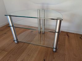 TV-Möbel / Glas mit 2 Tablaren, Top Zustand!