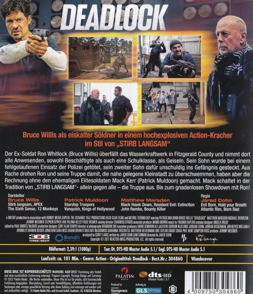 Tutti i DVDs: Deadlock (2021) Bruce Willis/Patrick Muldoon/Blu-ray – Usato da Volketswil venduto da cinephilia 1