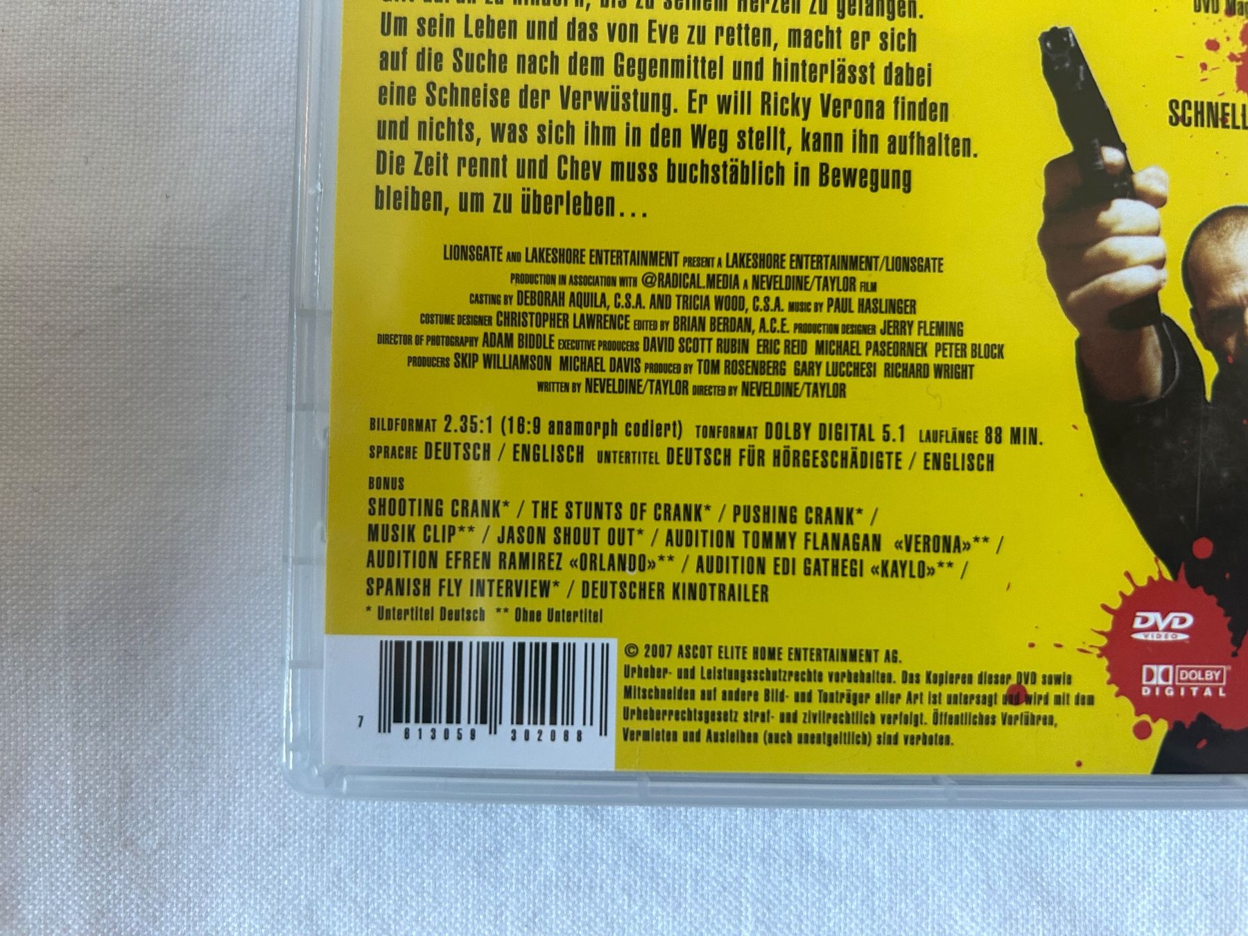 Alle DVDs: DVD "Crank" Action – Gebraucht aus Sierre von sevenworlds 3