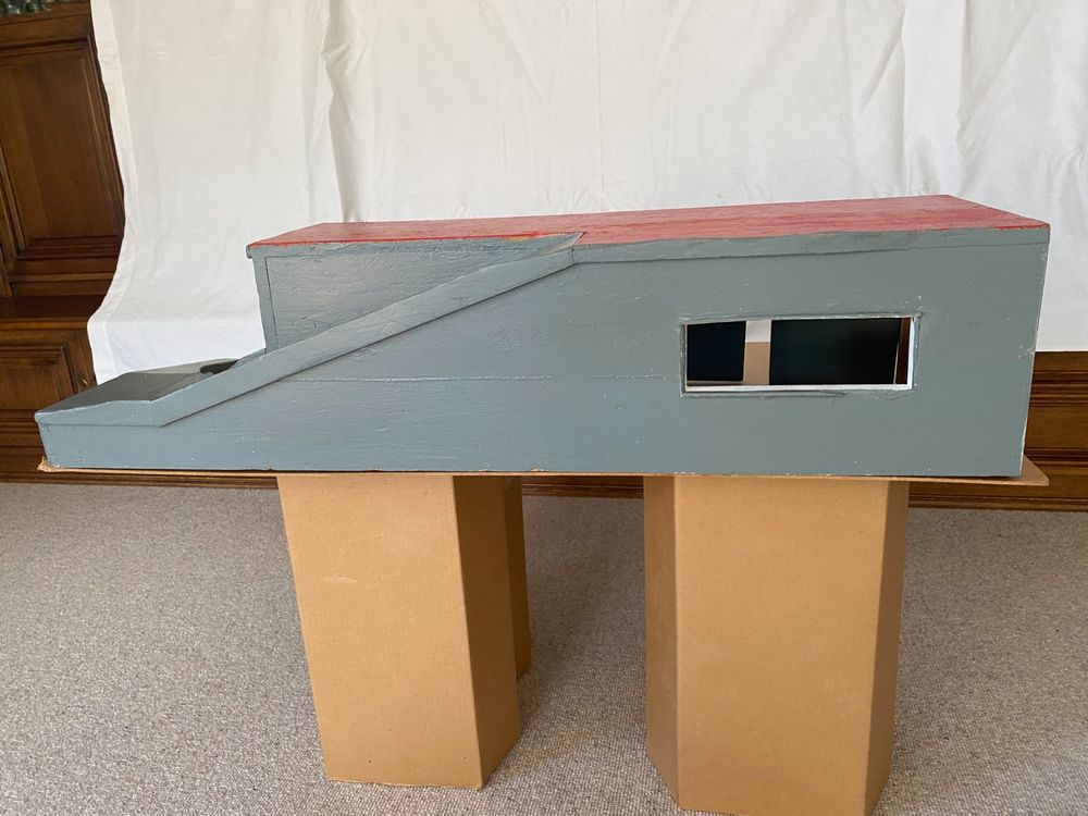 Holzgarage mit Rampe, Handarbeit, Unikat 3