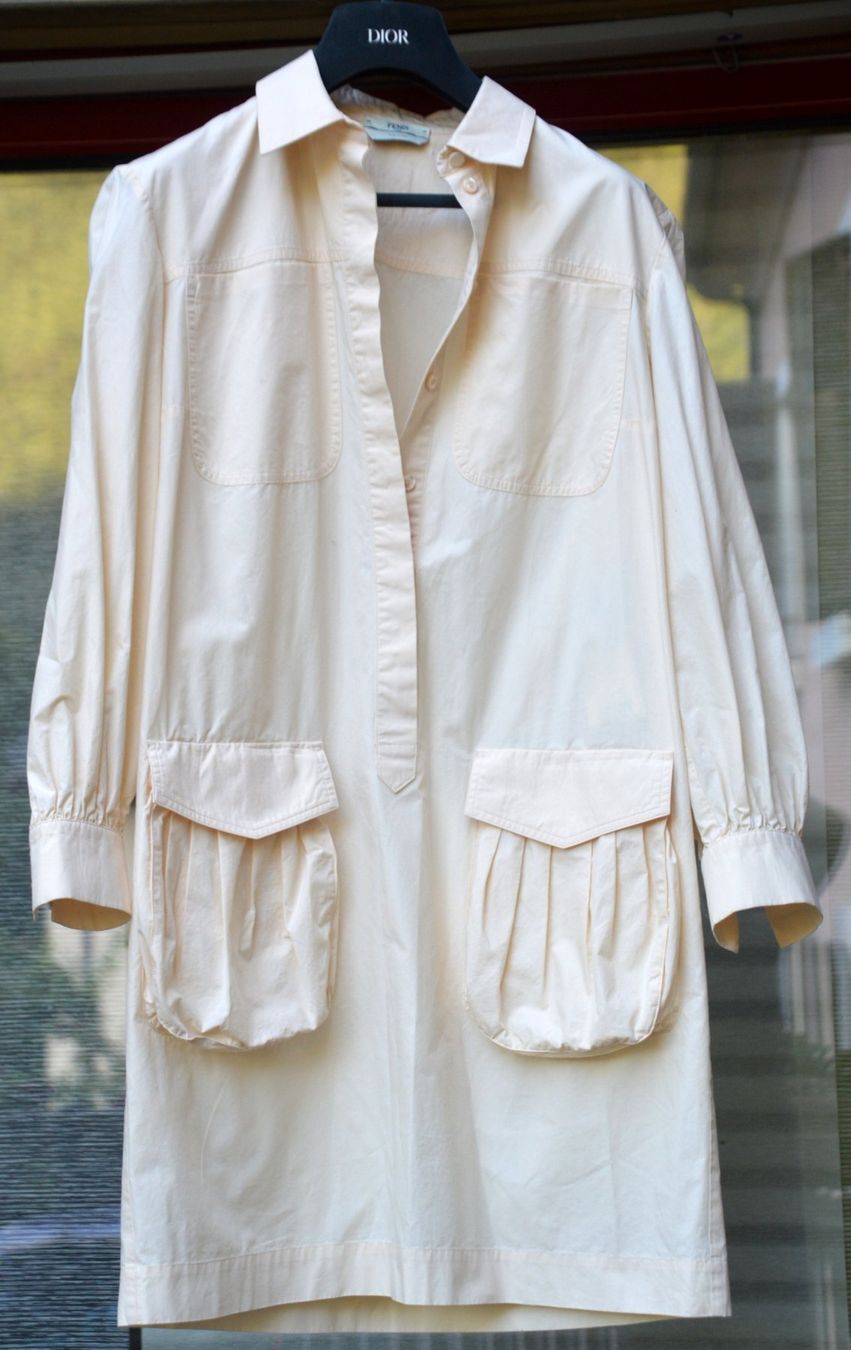 Fendi Kleider: Hemdkleid FENDI robe chemise .38 – Gebraucht aus Collonges von Auganien 1