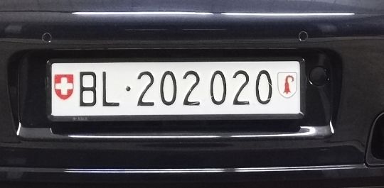 Insegne: Kontrollschild BL 202020 Autonummer Baselland – Usato da Diepflingen venduto da KellerAuktionen