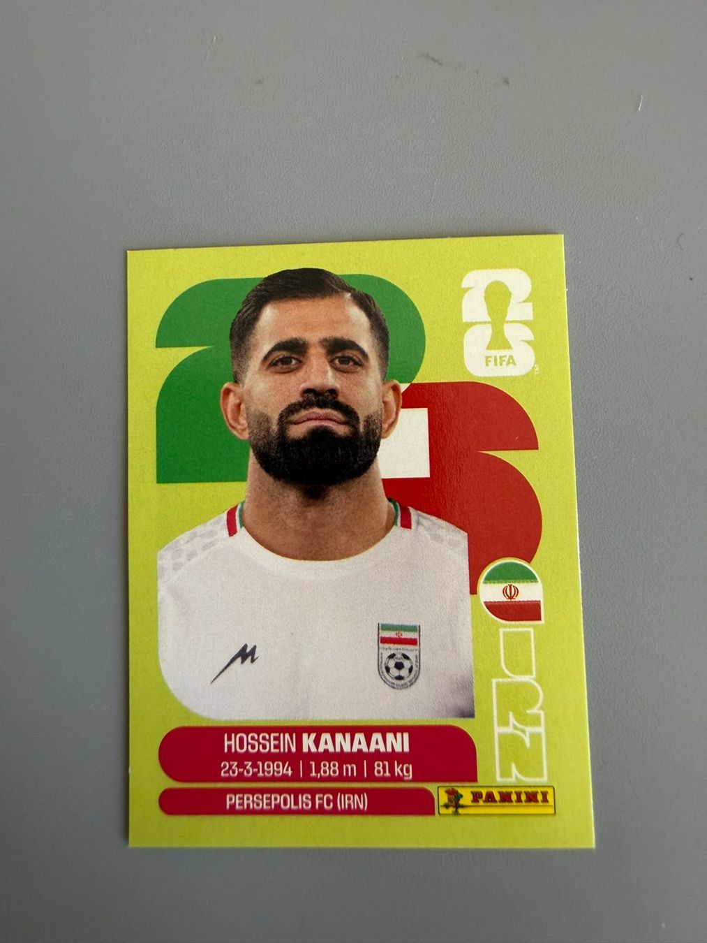 Panini Cartes à collectionner: Panini Hossein Kanaani IRN8 – D'occasion à Liebefeld par Ronaldo-1996