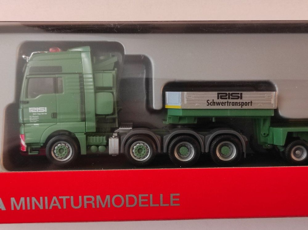 MAN TGX XXL SZ RISI Schwertransport von Herpa 1/87 | Kaufen auf Ricardo